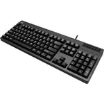 Adesso EasyTouch AKB-630SB-TAA Keyboard - Cable Connectivity - USB Interface - English (US) - Black - TAA Compliant - Left view