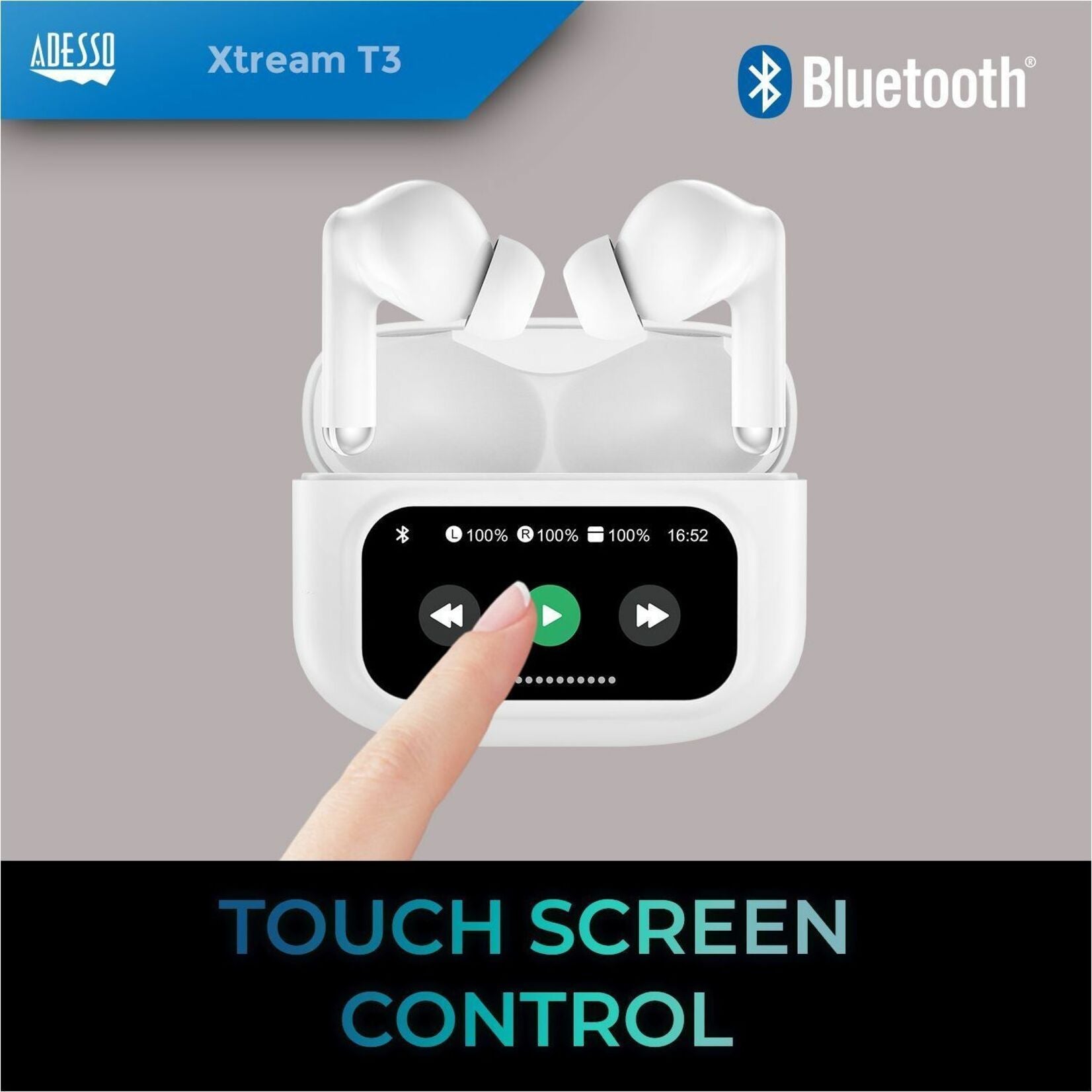 Adesso Xtream T3 True Wireless Earbud Stereo Earset - Alternate view 10