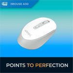 Adesso iMouse A30W Mouse - Radio Frequency - USB Type A - Optical - 4 Button(s) - White - Alternate view 7