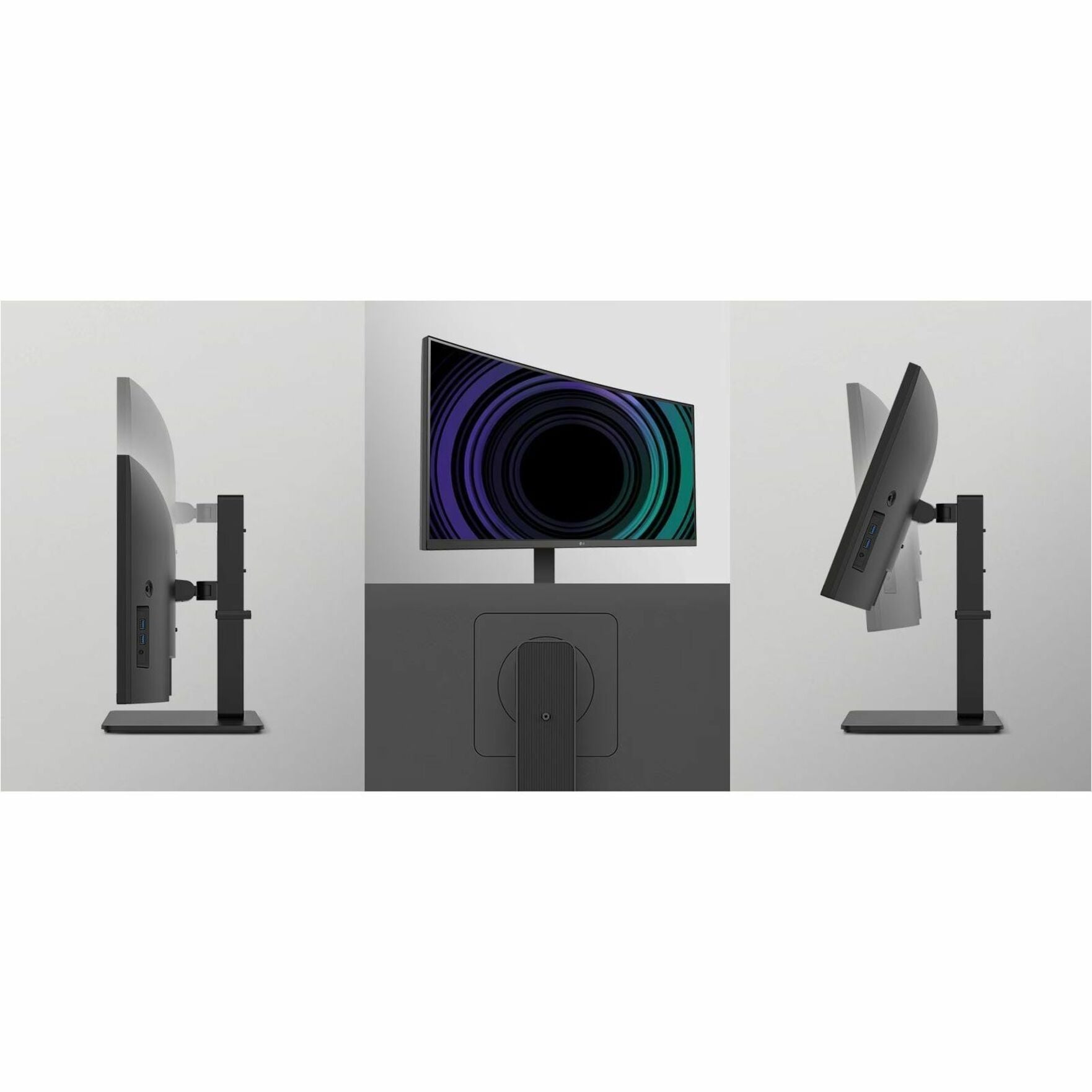 LG 34BA85QE-B 34' Class Webcam UWQHD Curved Screen LED Monitor - 21:9 - Textured Black - Alternate view 10