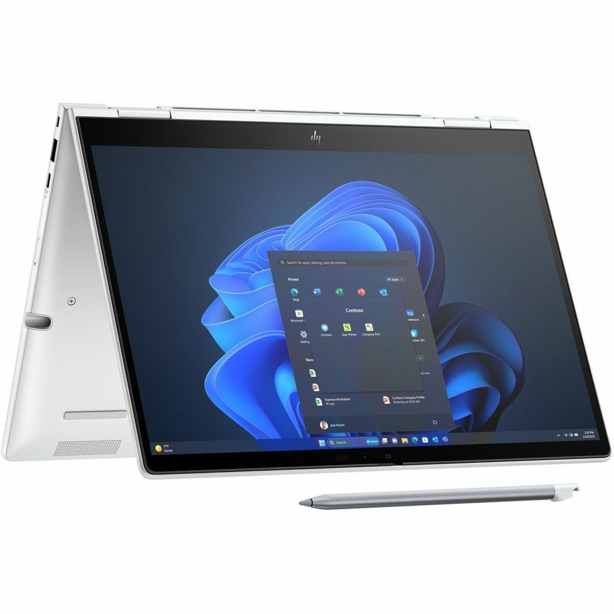 HP EliteBook 8 Flip G1i 13.3' Touchscreen Convertible 2 in 1 Notebook - WUXGA - 60 Hz - Intel Core Ultra 7 255U - 16 GB - 512 GB SSD - Glacier Silver