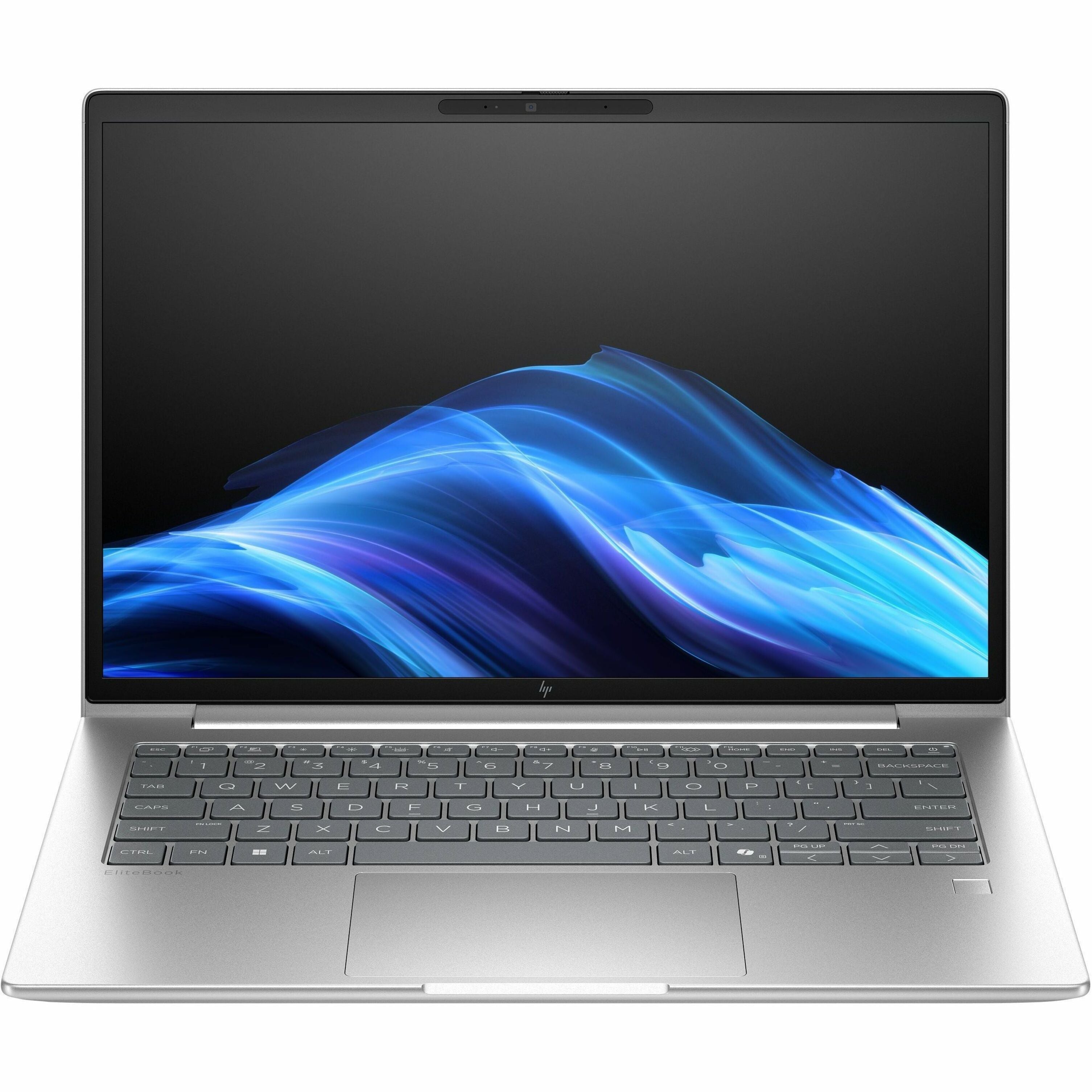 HP EliteBook 6 G1i 14' Notebook - WUXGA - 60 Hz - Intel Core Ultra 5 225U - 16 GB - 512 GB SSD - Pike Silver Aluminum - Top view