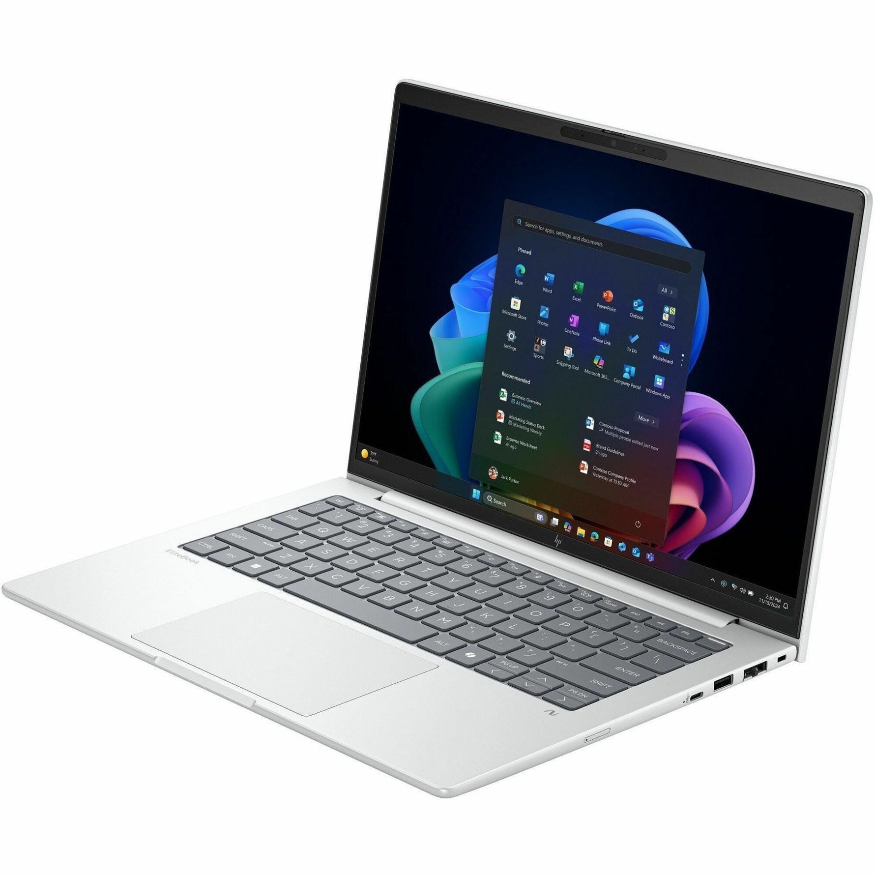HP EliteBook 8 G1i 14' Touchscreen Notebook - WUXGA - 60 Hz - Intel Core Ultra 5 226V - 16 GB - 512 GB SSD - Glacier Silver Aluminum