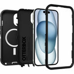 OtterBox Defender Case for Apple iPhone 15, iPhone 14, iPhone 13 Smartphone - Texture Grip - Black - Retail