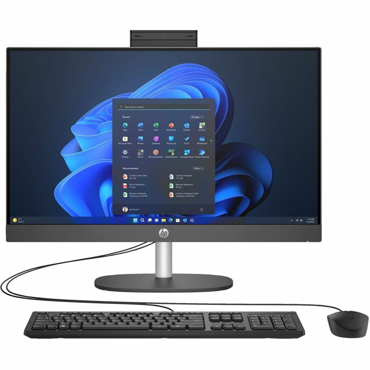 HP ProOne 240 G10 All-in-One Computer - Intel Core i5 13th Gen i5-1334U - 16 GB - 512 GB SSD - 23.8' Full HD - Desktop - Black