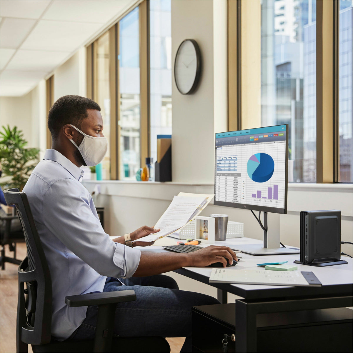 HP Pro Mini 400 G9 Desktop Computer - Intel Core i5 14th Gen i5-14500T - vPro Technology - 16 GB - 512 GB SSD - Mini PC
