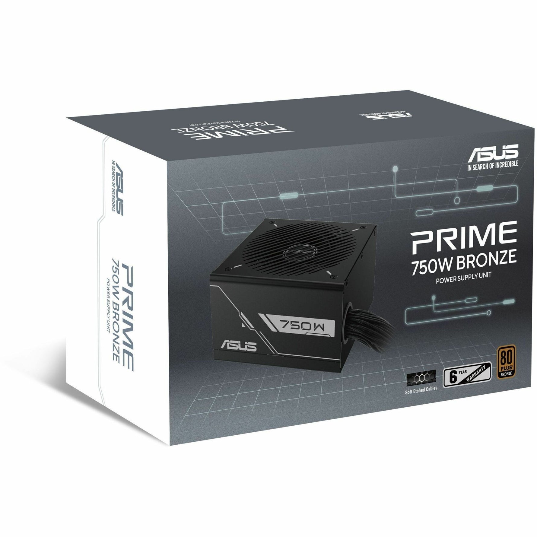 Asus PRIME PRIME-750B-BLACK ATX12V Modular Power Supply - 750 W - Alternate view 12