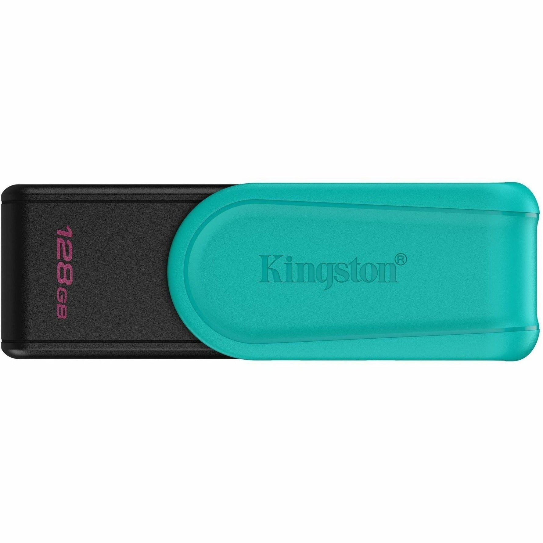 Kingston DataTraveler Exodia S 128 GB USB 3.2 (Gen 1) Flash Drive - Black, Turquoise - Top view