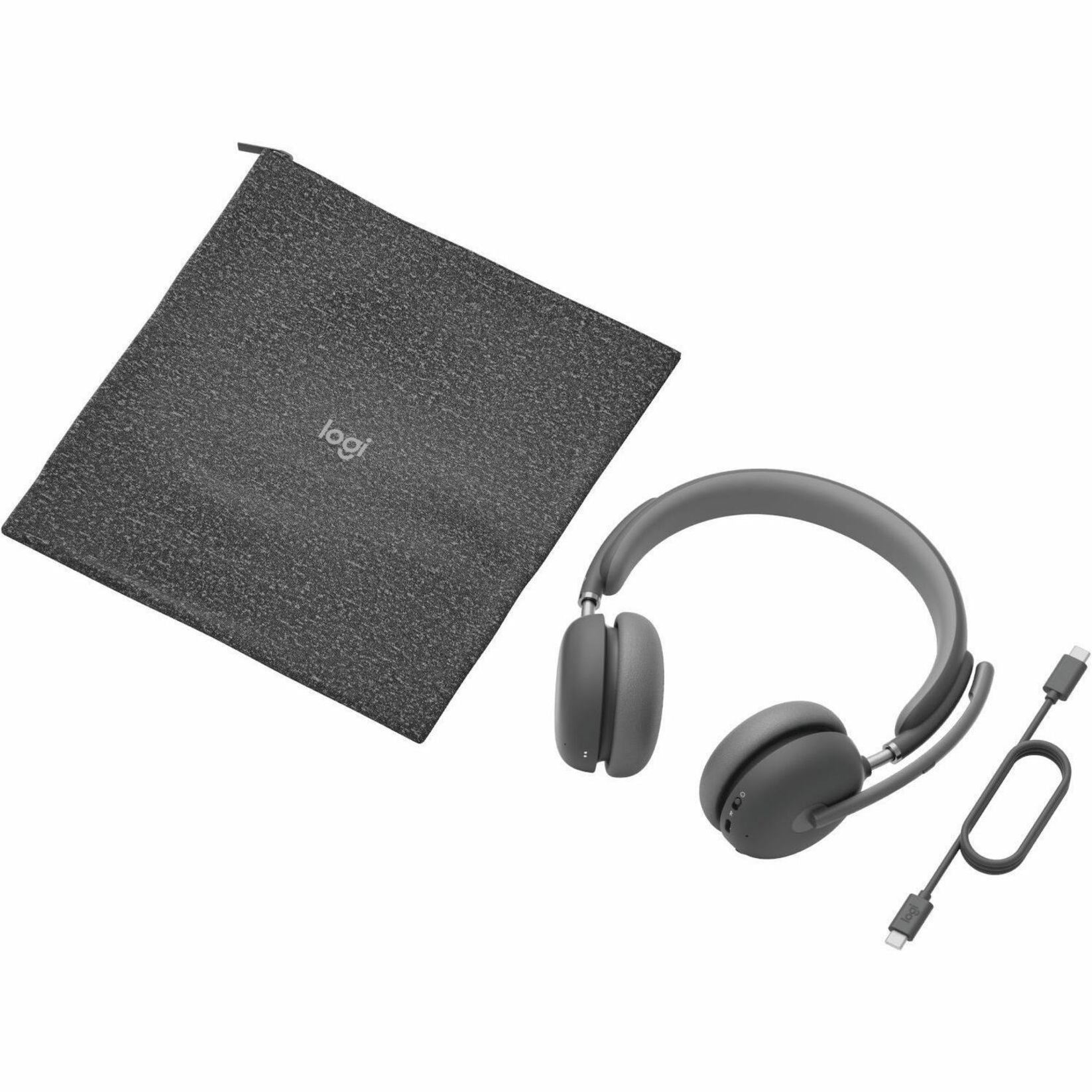 Logitech Zone Wireless 2 Wired/Wireless Over-the-head Stereo Headset - Graphite - Alternate view 10