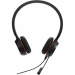 Jabra Evolve 20 SE, USB C/A, MS Stereo Headset, Plug-and-play, Noise-cancelling, Clearer Conversation, Manage Calls Easily, Leatherette Ear Cushions