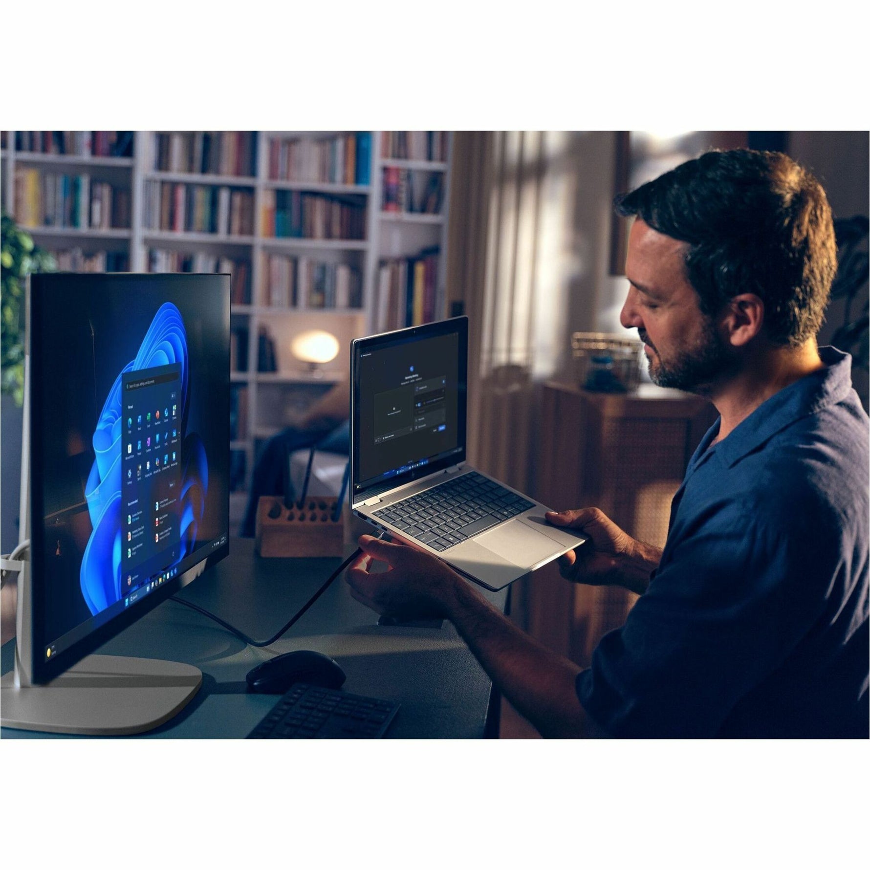 HP EliteStudio 8 AiO G1i All-in-One Computer - Intel Core Ultra 5 235 - 16 GB - 512 GB SSD - 23.8' Full HD Touchscreen - Desktop - Pike Silver - Alternate view 9