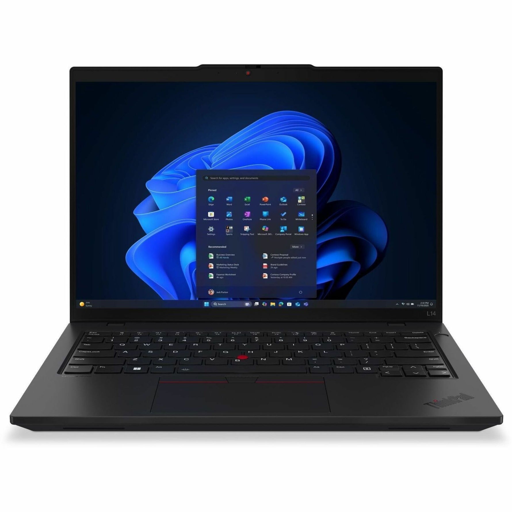 Lenovo ThinkPad L14 Gen 6 21S6000SAU 14' Notebook - WUXGA - 60 Hz - Intel Core Ultra 5 225U - 16 GB - 512 GB SSD - English Keyboard - Black