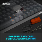 Adesso EasyTouch 1200 Keyboard - Wired/Wireless Connectivity - USB Interface - RGB LED - English (US) - Alternate view 15