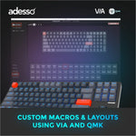 Adesso EasyTouch 1200 Keyboard - Wired/Wireless Connectivity - USB Interface - RGB LED - English (US) - Alternate view 20