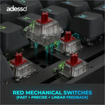 Adesso EasyTouch 1200 Keyboard - Wired/Wireless Connectivity - USB Interface - RGB LED - English (US) - Alternate view 18