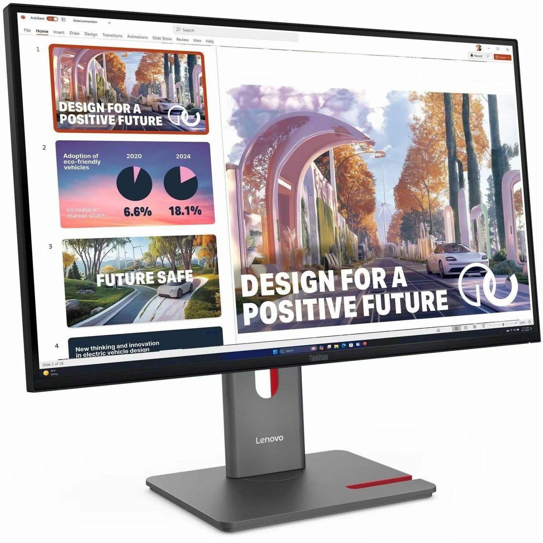 Lenovo ThinkVision P27QD-40 27' Class WQHD LED Monitor - 16:9 - Raven Black