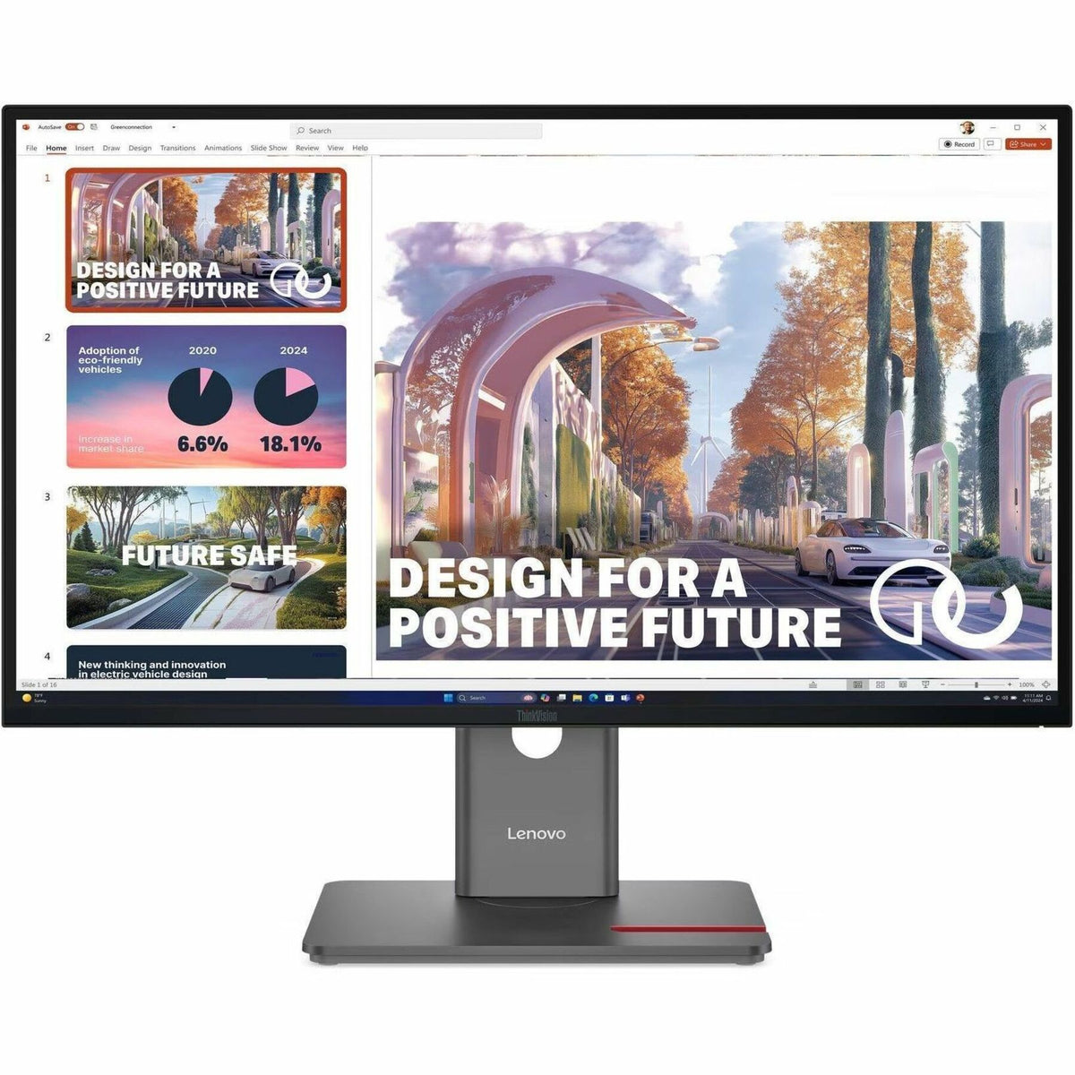 Lenovo ThinkVision P27QD-40 27' Class WQHD LED Monitor - 16:9 - Raven Black