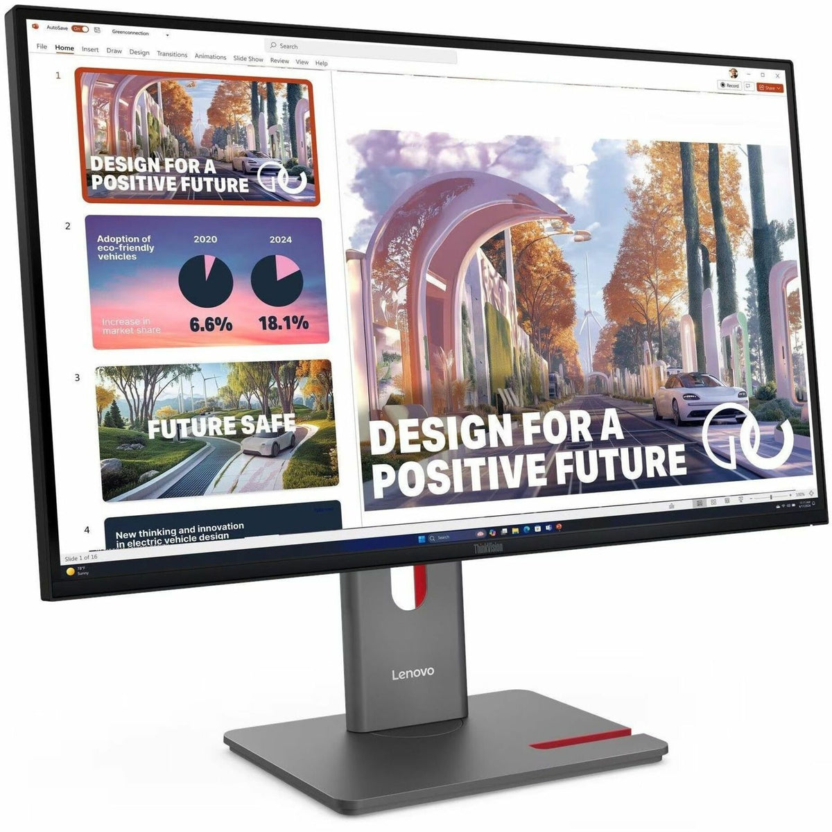 Lenovo ThinkVision P27QD-40 27' Class WQHD LED Monitor - 16:9 - Raven Black