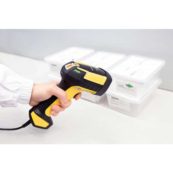 Datalogic PowerScan PM9600 Rugged Industrial, Warehouse, Logistics, Inventory, Picking, Sorting Handheld Barcode Scanner Kit - Wireless Connectivity - Black, Yellow - Alternate view 9