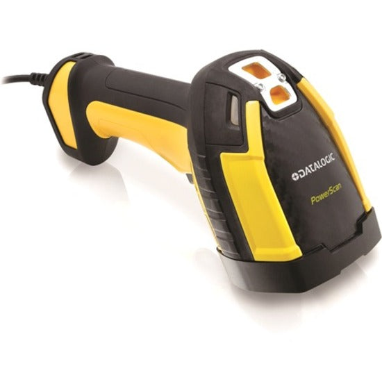 Datalogic PowerScan PM9600 Rugged Industrial, Warehouse, Logistics, Inventory, Picking, Sorting Handheld Barcode Scanner Kit - Wireless Connectivity - Black, Yellow - Right view
