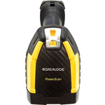 Datalogic PowerScan PM9600 Rugged Industrial, Warehouse, Logistics, Inventory, Picking, Sorting Handheld Barcode Scanner Kit - Wireless Connectivity - Black, Yellow - Top view