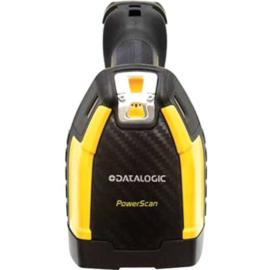 Datalogic PowerScan PM9600 Rugged Industrial, Warehouse, Logistics, Inventory, Picking, Sorting Handheld Barcode Scanner Kit - Wireless Connectivity - Black, Yellow - Top view