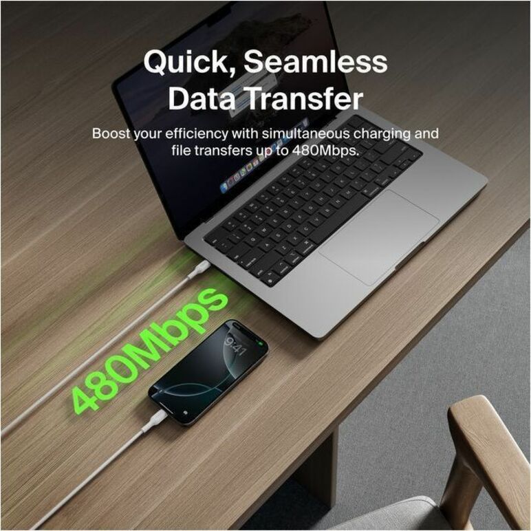 Belkin BoostCharge 2 m USB-C Data Transfer Cable - 1 Pack - Alternate view 6