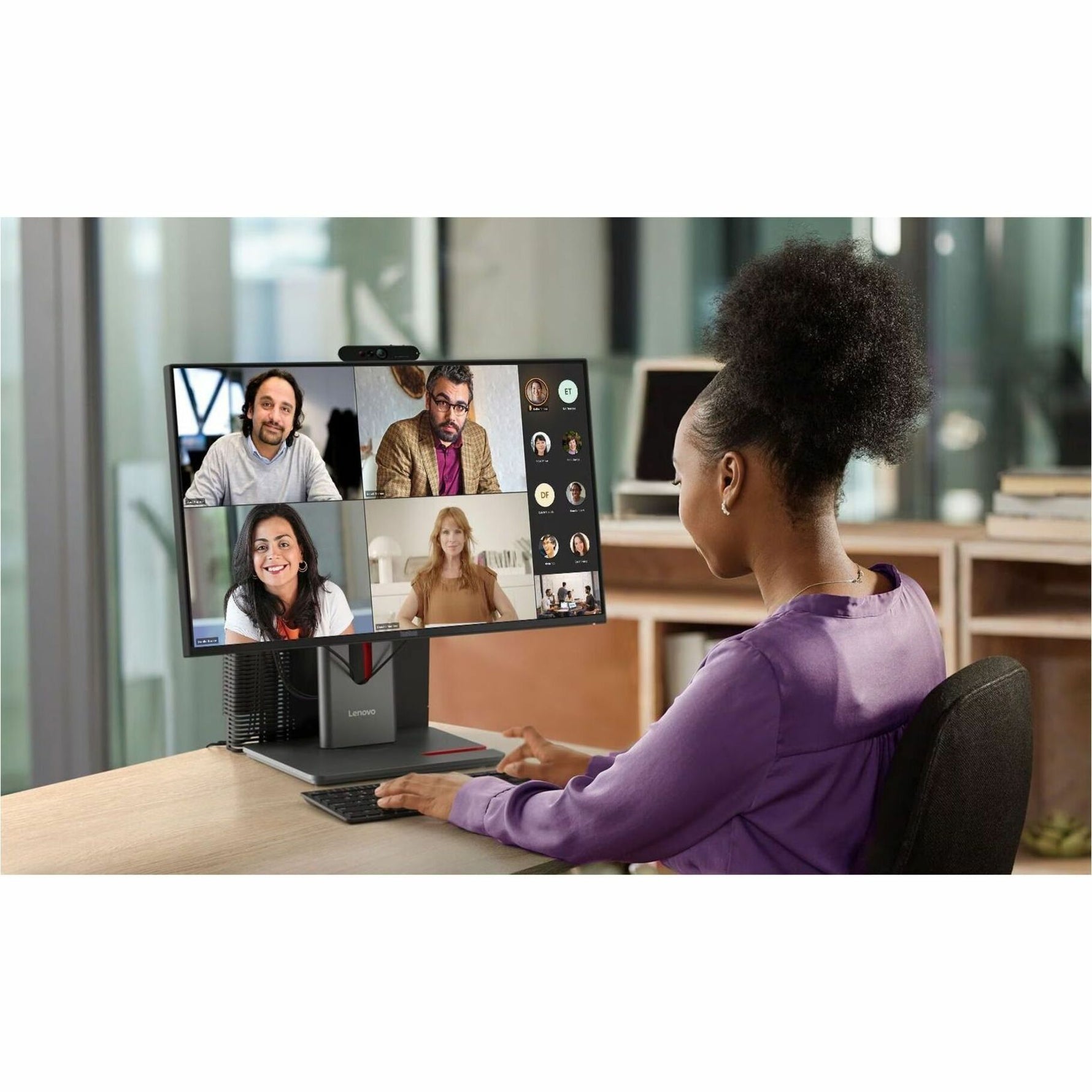 Lenovo ThinkVision P24Q-40 24' Class WQHD LED Monitor - 16:9 - Raven Black