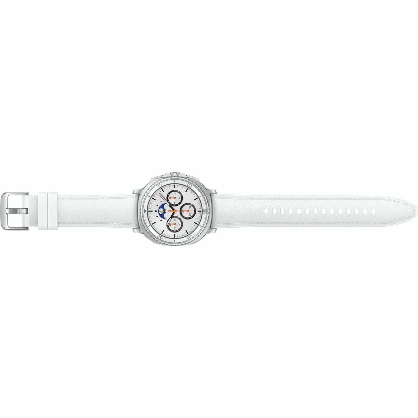 Samsung Galaxy Watch8 Classic SM-L500 Smart Watch - 46 mm Case Height - 46.40 mm Case Width - White Case Color - White Band Color - Stainless Steel Case Material - Wireless LAN