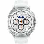 Samsung Galaxy Watch8 Classic SM-L500 Smart Watch - 46 mm Case Height - 46.40 mm Case Width - White Case Color - White Band Color - Stainless Steel Case Material - Wireless LAN