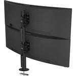 Atdec Desk Mount for Monitor, Flat Panel Display, Curved Screen Display - Black - Vertical - Right view