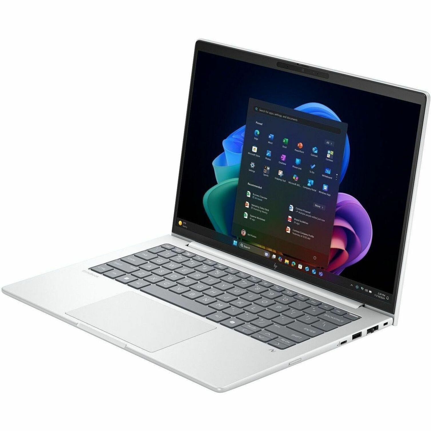 HP EliteBook 8 G1i 14' Copilot+ PC Notebook - WUXGA - Intel Core Ultra 7 258V - 32 GB - 512 GB SSD - Glacier Silver Aluminum