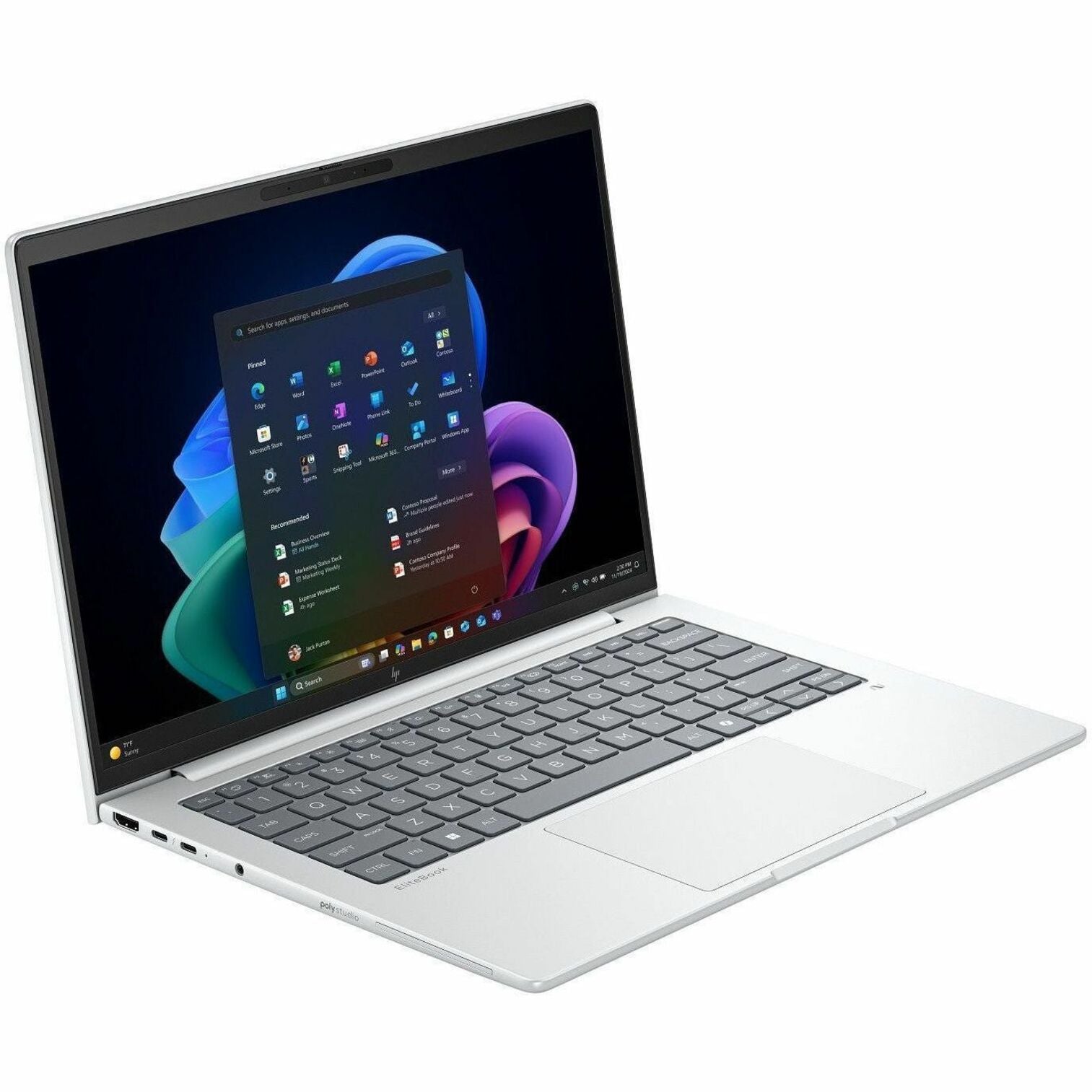 HP EliteBook 8 G1i 14' Copilot+ PC Notebook - WUXGA - Intel Core Ultra 5 228V - 32 GB - 512 GB SSD - Glacier Silver Aluminum - Alternate view 9