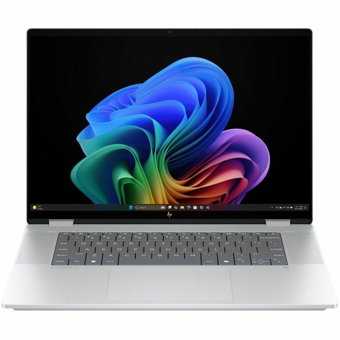 HP OmniBook X Flip 16-as0001TU 16' Touchscreen Convertible Copilot+ PC 2 in 1 Notebook - WUXGA - Intel Core Ultra 7 258V - 32 GB - 1 TB SSD - Glacier Silver