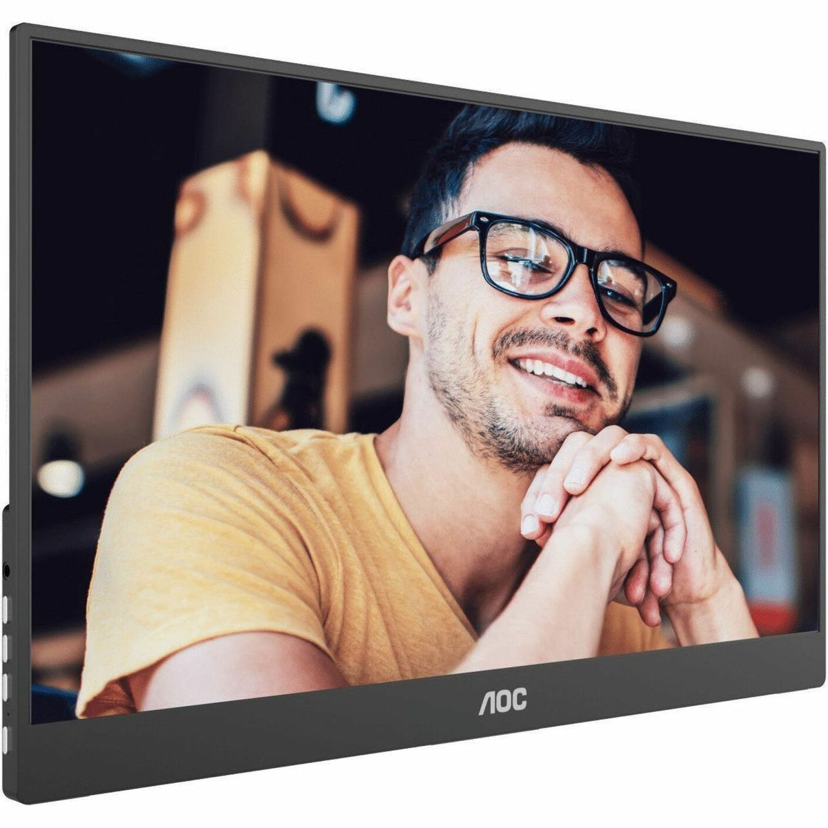 AOC 16T20 16' Class Full HD LCD Monitor - 16:9 - Black - Right view