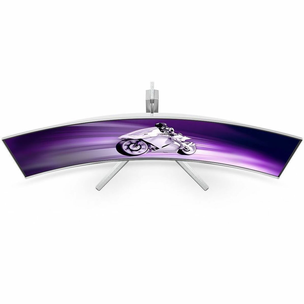 Philips Evnia 49M2C8900L 49' Class Dual Quad HD (DQHD) Curved Screen Gaming OLED Monitor - 32:9 - Textured White - Top view