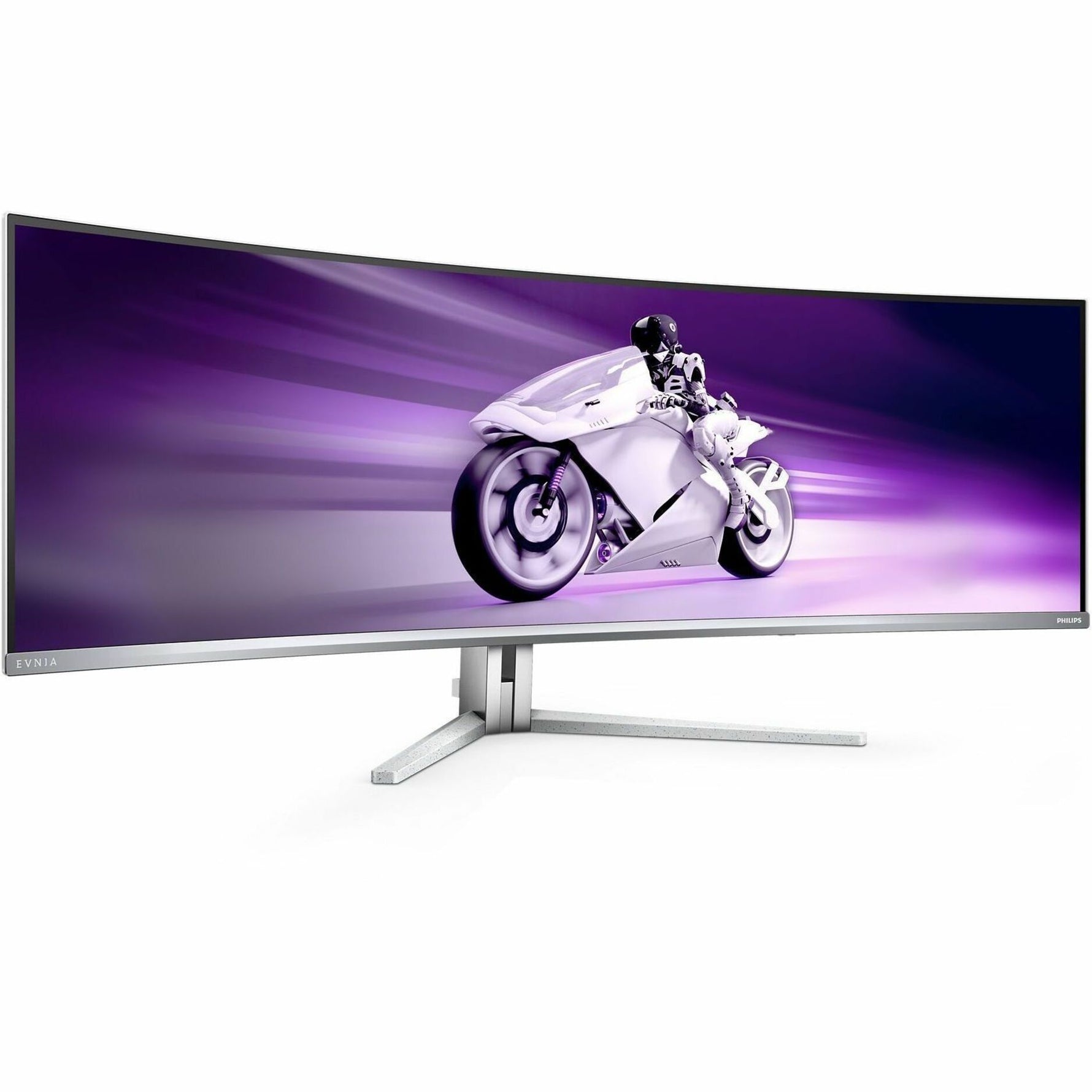 Philips Evnia 49M2C8900L 49' Class Dual Quad HD (DQHD) Curved Screen Gaming OLED Monitor - 32:9 - Textured White - Right view