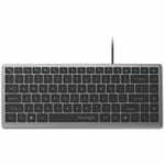 Kensington KB415 Keyboard - Compact - Cable Connectivity - USB Type C Interface - Space Gray - Top view