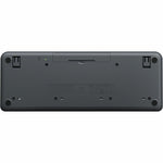 Logitech K250 Keyboard - Compact - Wireless Connectivity - English - Graphite - Bottom view