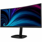 Philips 34B2U3600C 34' Class Webcam WQHD Curved Screen LED Monitor - 21:9 - Textured Black - Left view
