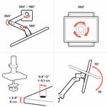 Ergotron Mounting Arm for Monitor, Display, LCD Display - Black - Alternate view 6