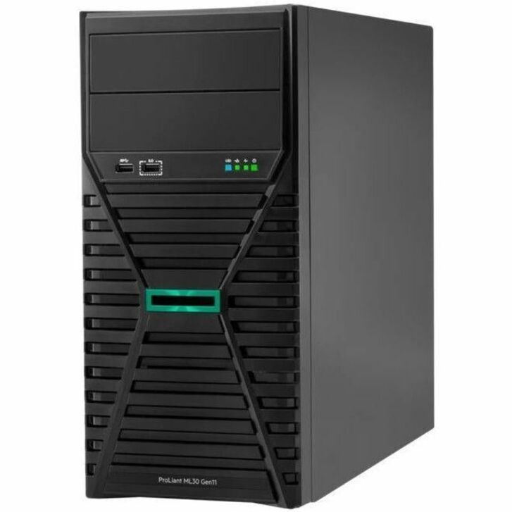 HPE ProLiant ML30 G11 4U Tower Server - 1 x Intel Xeon 6333P 3.10 GHz - 16 GB RAM - 960 GB SSD - (2 x 480GB) SSD Configuration - Serial ATA/600 Controller