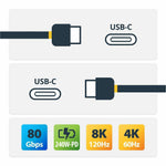StarTech.com 1m (3.3ft) USB4 Cable, 80Gbps, USB-IF Certified USB-C Cable, 240W, 8K 120Hz/4K 240Hz DP2.1, Thunderbolt 4 Compatible, White - Alternate view 6