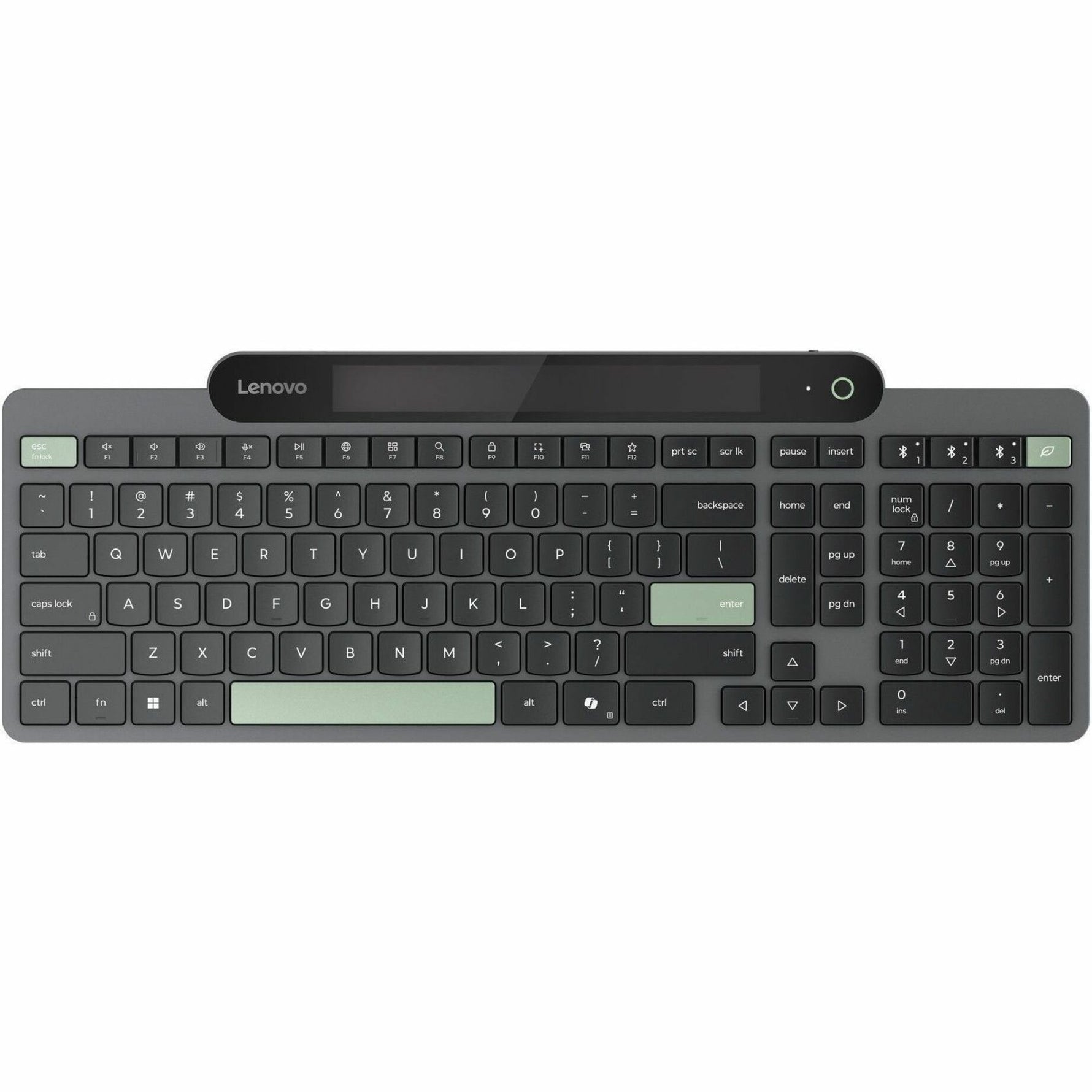 Lenovo Keyboard - Wireless Connectivity - English (US) - Black - Top view