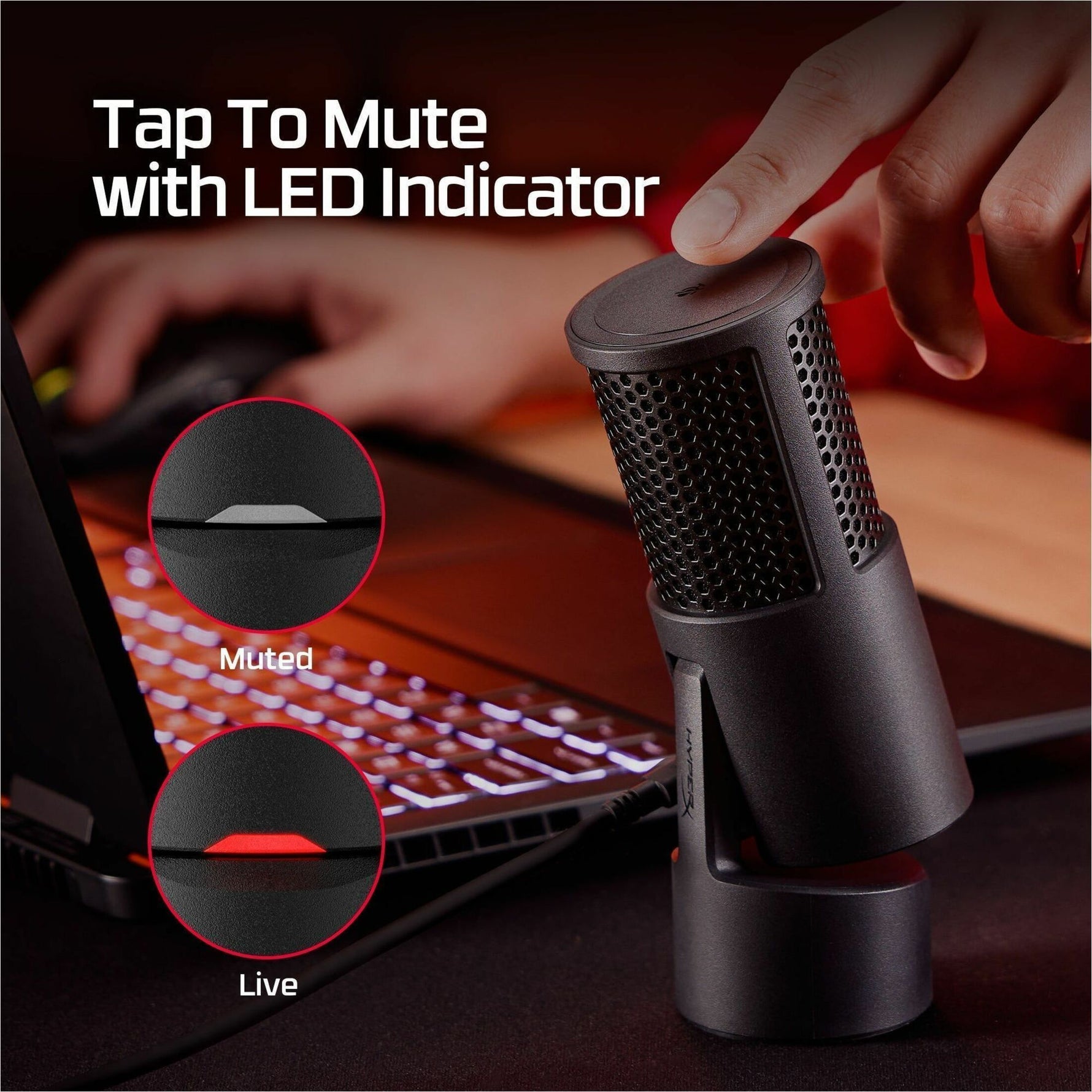 HyperX SoloCast 2 Wired Condenser Microphone for Gaming, Voice, Recording - Black - Alternate view 11