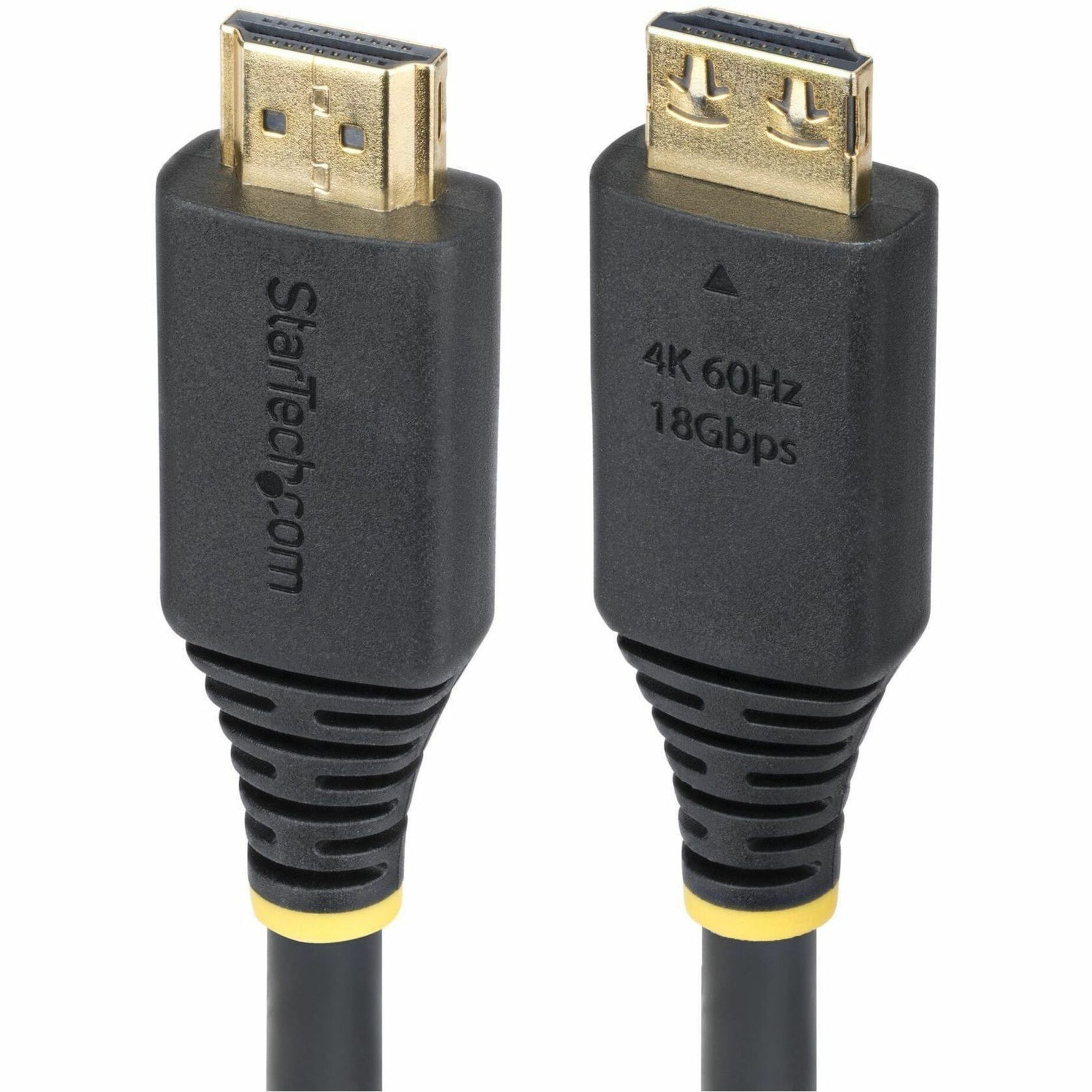 StarTech.com 8ft (2.4m) High Speed HDMI Cable with Gripping Connectors, 4K 60Hz/1440p 144Hz, 18Gbps, UHD HDMI 2.0 Cord, TPE Jacket
