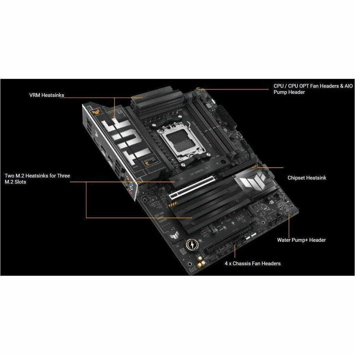 TUF X870E-PLUS WIFI7 Gaming Desktop Motherboard - AMD X870E Chipset - Socket AM5 - ATX - Alternate view 9
