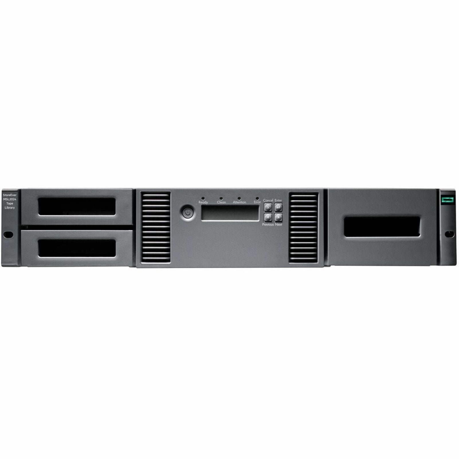 HPE Storage Tape Library - 1 x Drive/24 x Cartridge Slot - LTO-9 - 2U - Rack-mountable - 1 Year