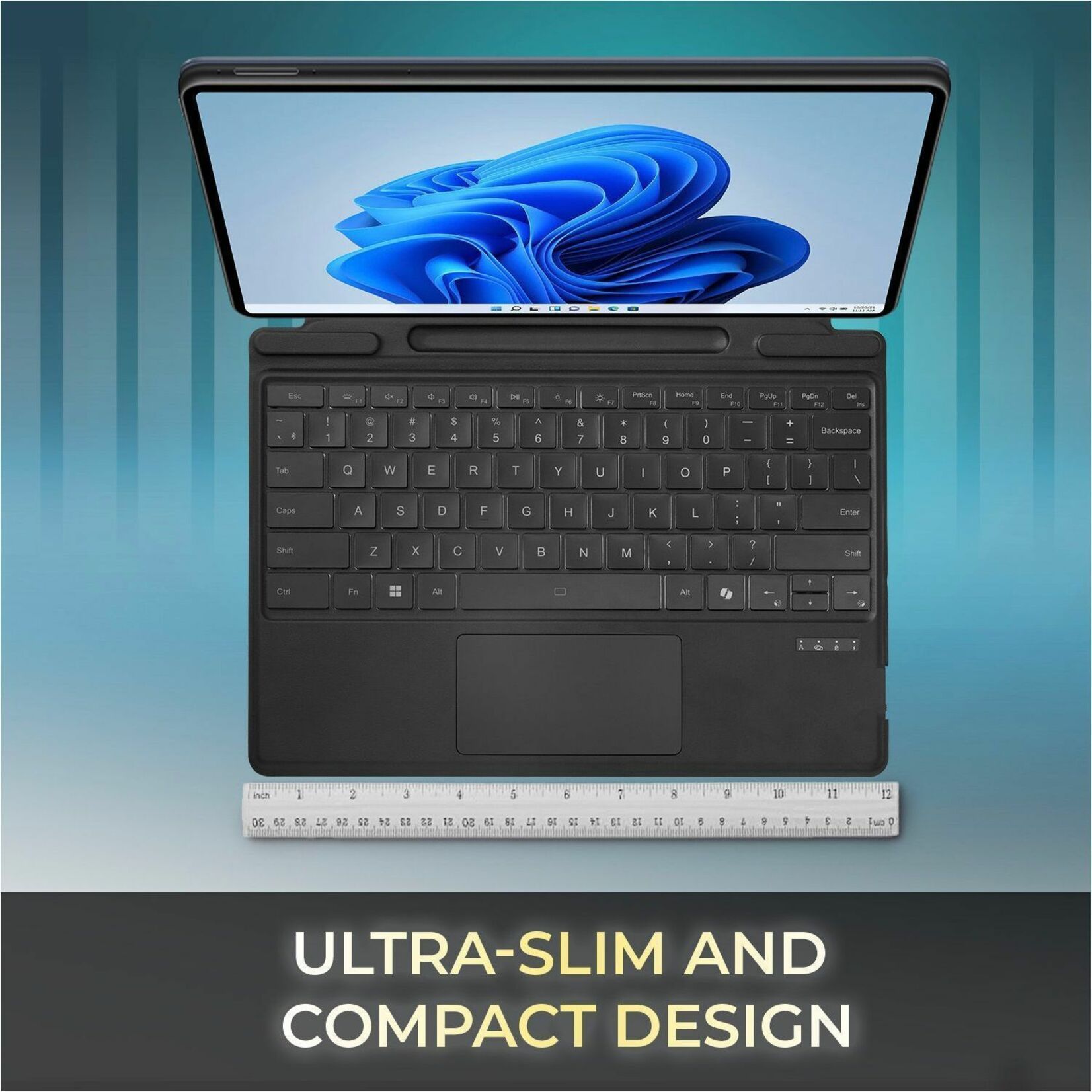 Adesso Portable Keyboard/Cover Case for 33 cm (13') Microsoft Surface Pro 8, Surface Pro 9 Tablet - Alternate view 7