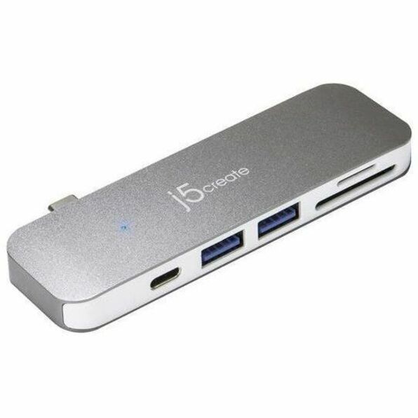 j5create UltraDrive JCD388 USB 3.1 Type C Docking Station for Notebook, Desktop PC, Card Reader, Smartphone, Monitor, MacBook - Charging Capability - Memory Card Reader - SD - Grey